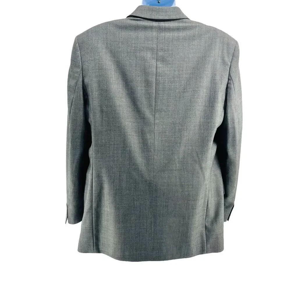 John Weitz Wool Sports Coat Three Button No Vent Full Lining 44L - Picture 4 of 11